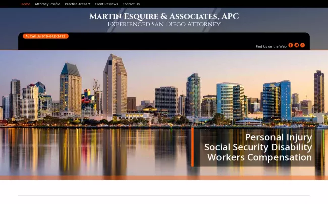 Screenshot of the MARTIN | BLANCATO, APC Website