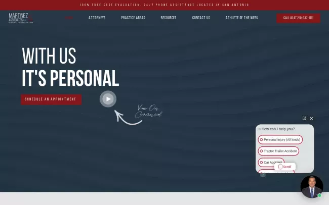 Screenshot of the Martinez & Associates PLLC Website