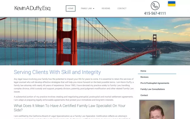 Screenshot of the Marx & Duffy Website