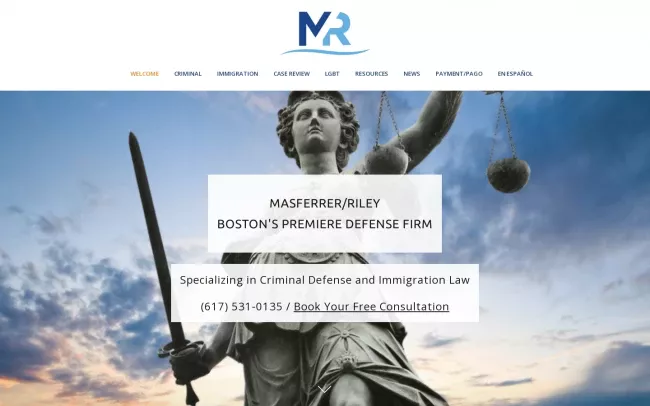 Screenshot of the Masferrer & Riley, P.C. Website