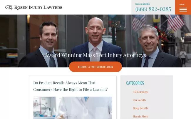 Mass Torts Injury News and Law