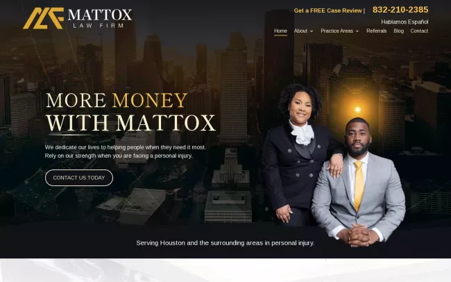 Screenshot of the Mattox Law Firm PLLC Website