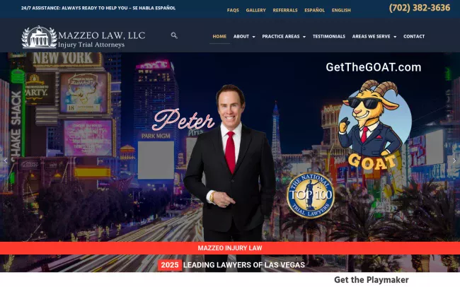 Screenshot of the Mazzeo Law, LLC Website