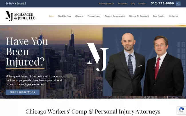 Screenshot of the McHargue & Jones, LLC Website