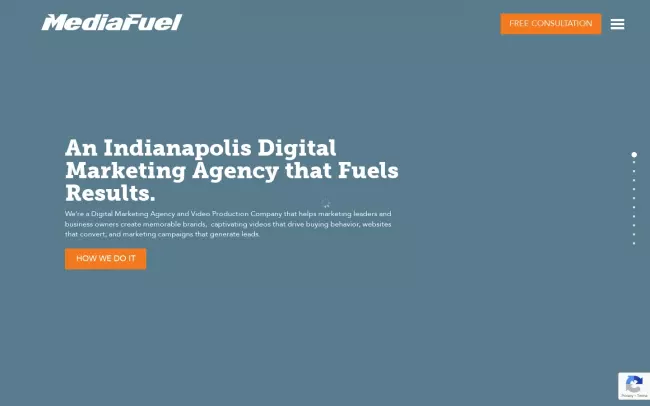Screenshot of the MediaFuel Website