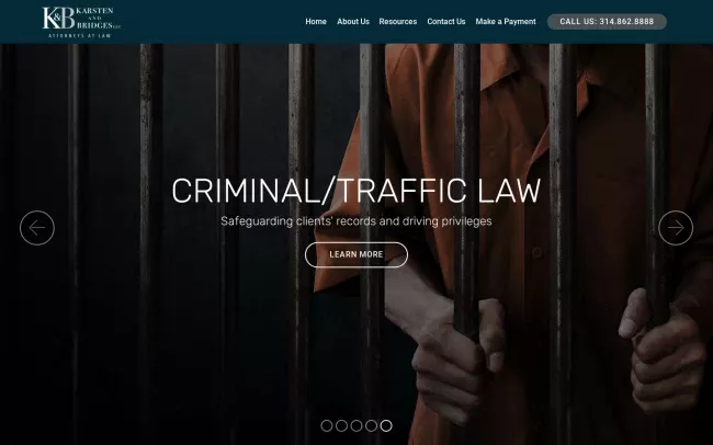Screenshot of the Medler, Karsten & Bridges, LLC Website