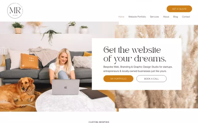 Screenshot of the Meg Reilley Media, LLC Website