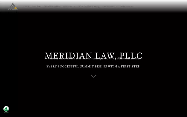 Screenshot of the Meridian Law Website