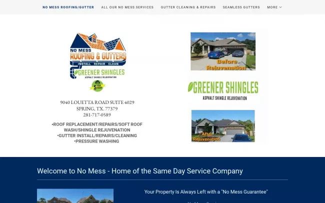 No Mess Gutters and Roofing Services Inc.