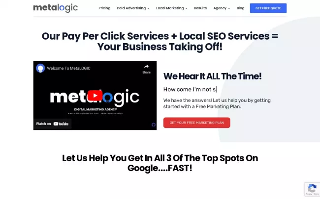 Screenshot of the MetaLOGIC Design Website