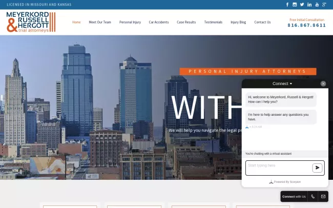 Screenshot of the Meyerkord, Russell & Hergott Website