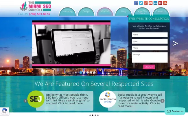 Screenshot of the The Miami SEO Company Website