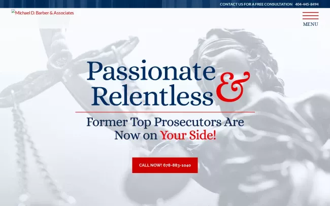 Screenshot of the Michael D. Barber & Associates, P.C. Website