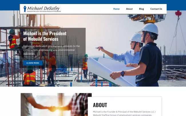 Screenshot of the Webuild by Michael DeSafey - Human Resource Professional Blog