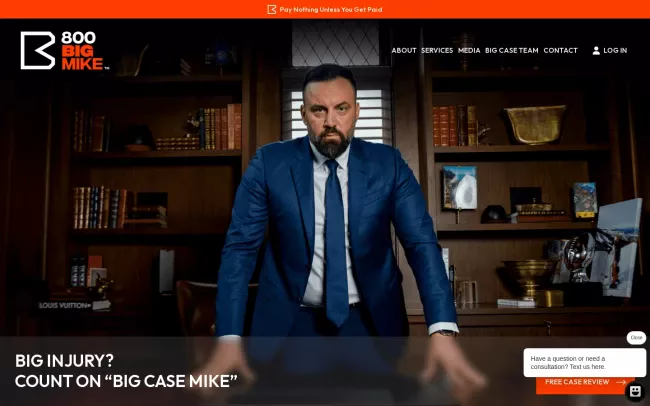 Screenshot of the Michael Jaafar Law Firm Website