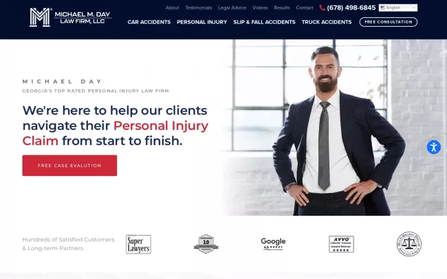 Screenshot of the Michael M. Day Law Firm, LLC Website