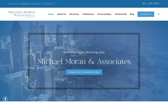 Screenshot of the Michael Moran & Associates, LLC Website