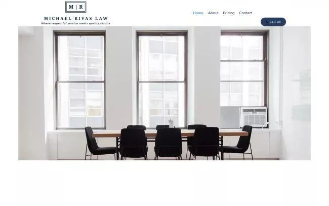 Screenshot of the Michael Rivas Law, PLLC Website