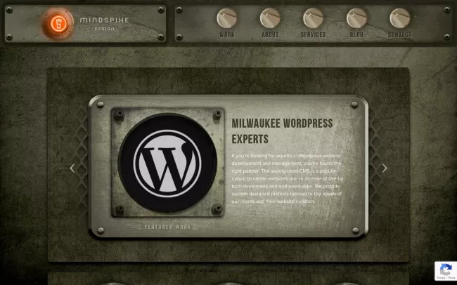 Screenshot of the Mindspike Design Website