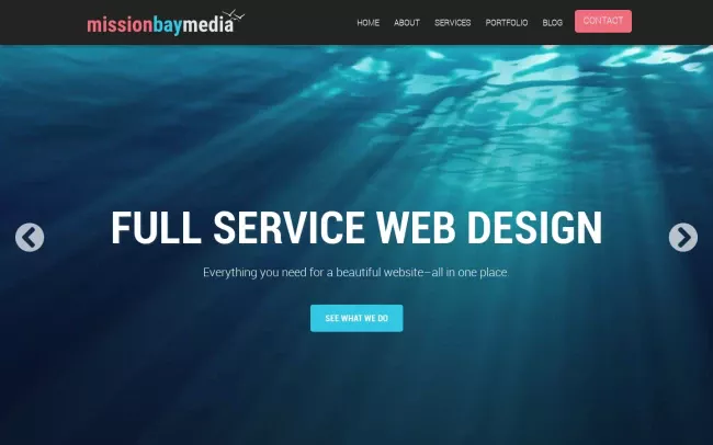 Screenshot of the Mission Bay Media Website