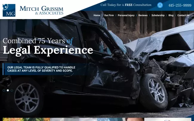 Screenshot of the Mitch Grissim & Associates Website
