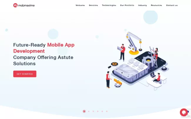 Screenshot of the Mobmaxime Blog