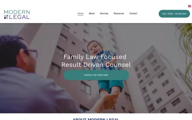 Screenshot of the Modern Legal Website
