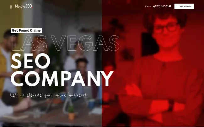 Screenshot of the Mojave SEO Website