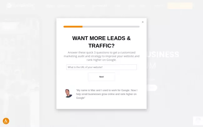 Screenshot of the Momentum Digital Website