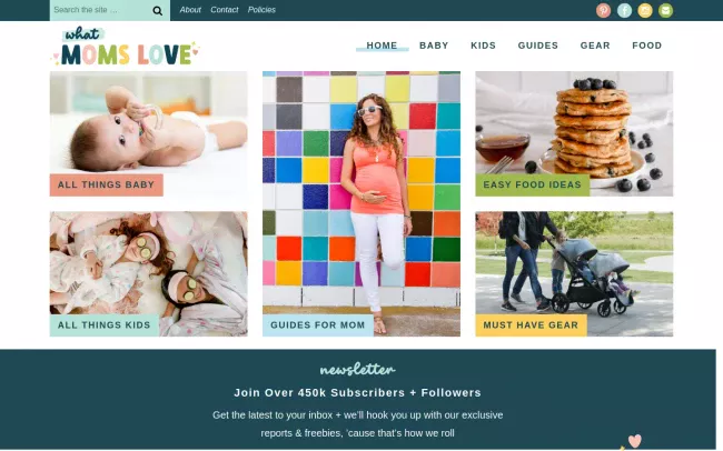 Screenshot of the What Moms Love Blog