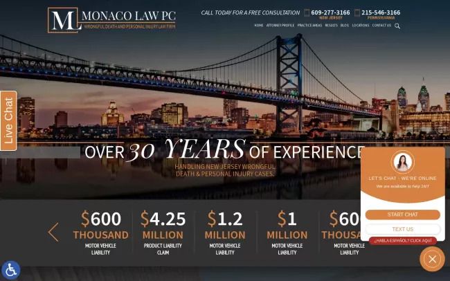 Monaco Law PC Wrongful Death & Injury Boutique