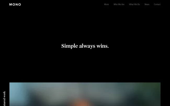 Screenshot of the MONO Website