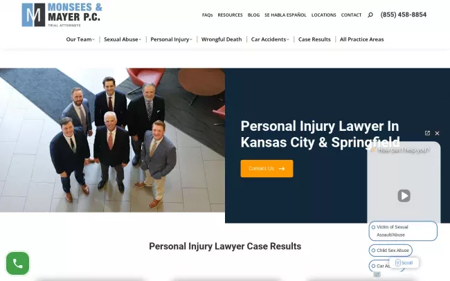 Screenshot of the Monsees & Mayer Website