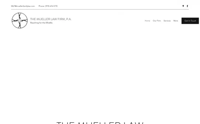 Screenshot of the The Mueller Law Firm, P.A. Website