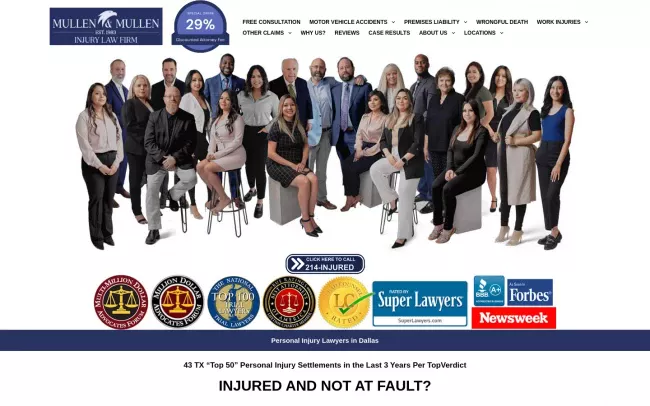 Screenshot of the Mullen & Mullen Law Firm Website