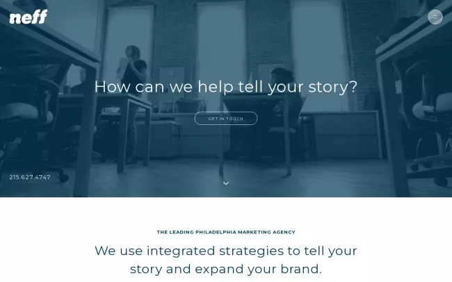 Screenshot of the Neff Website