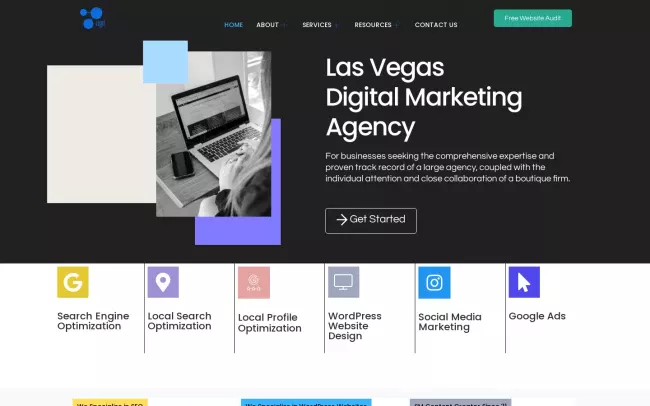Screenshot of the New Generation Digital Marketing - Las Vegas Website
