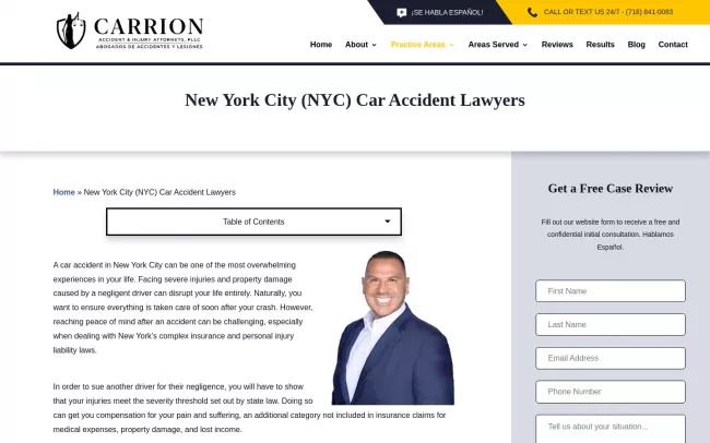The Carrion Law Firm -  New York City Car Accident Lawyer