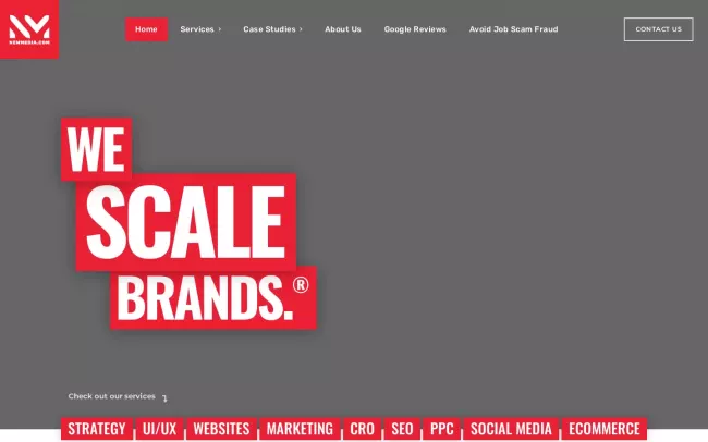 Screenshot of the NEWMEDIA Website