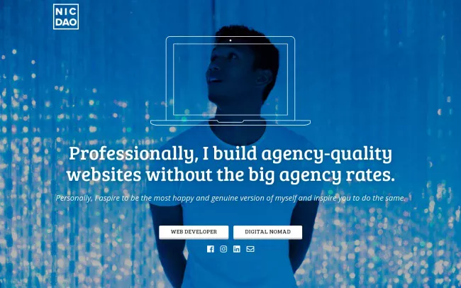 Screenshot of the NicDao Creative Website