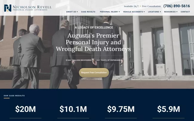 Screenshot of the Nicholson Revell LPP Website