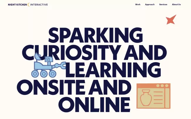 Screenshot of the Night Kitchen Interactive Website