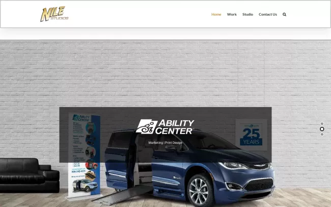 Screenshot of the Nile Graphics, Inc. Website