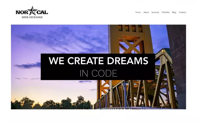 Screenshot of the NORCAL Web Designs Website