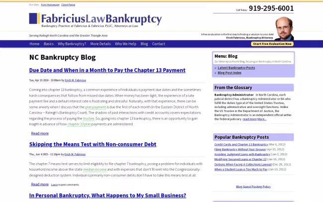 North Carolina Bankruptcy Blog