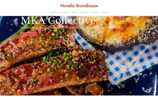 Screenshot of the Novella Brandhouse Website
