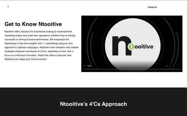 Screenshot of the Ntooitive Digital LLC Website