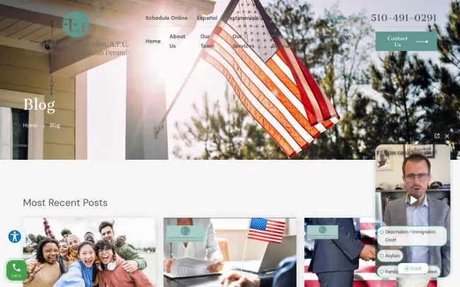 Screenshot of the Landerholm Blog