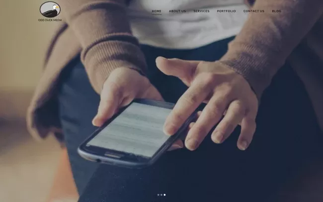 Screenshot of the Odd Duck Media Website