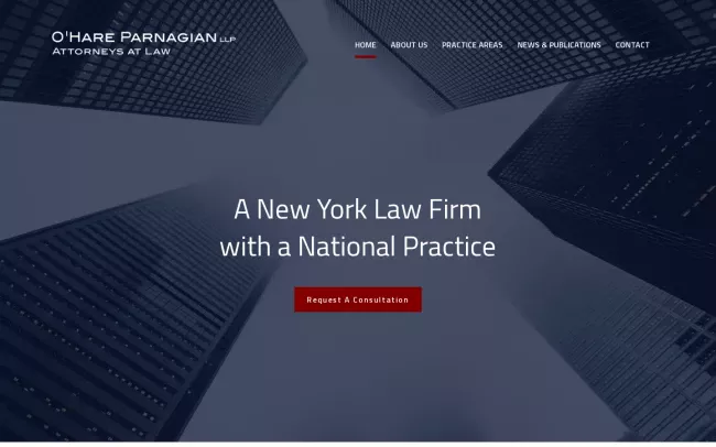 Screenshot of the O'Hare Parnagian LLP Website